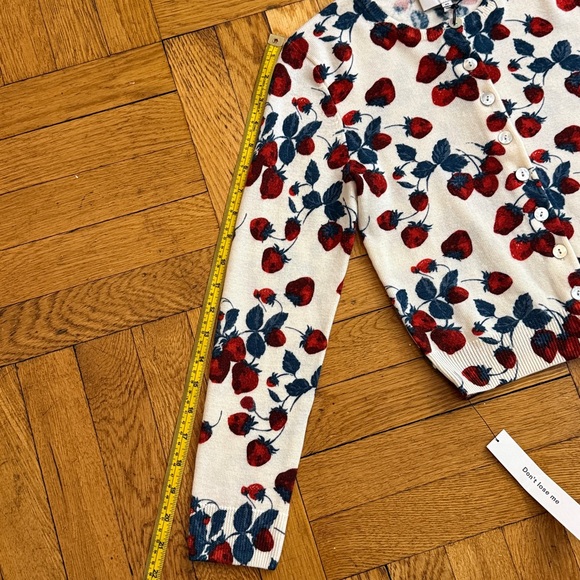 New REFORMATION Bernadette Crew Cardigan in Strawberry Jam - Picture 15 of 15